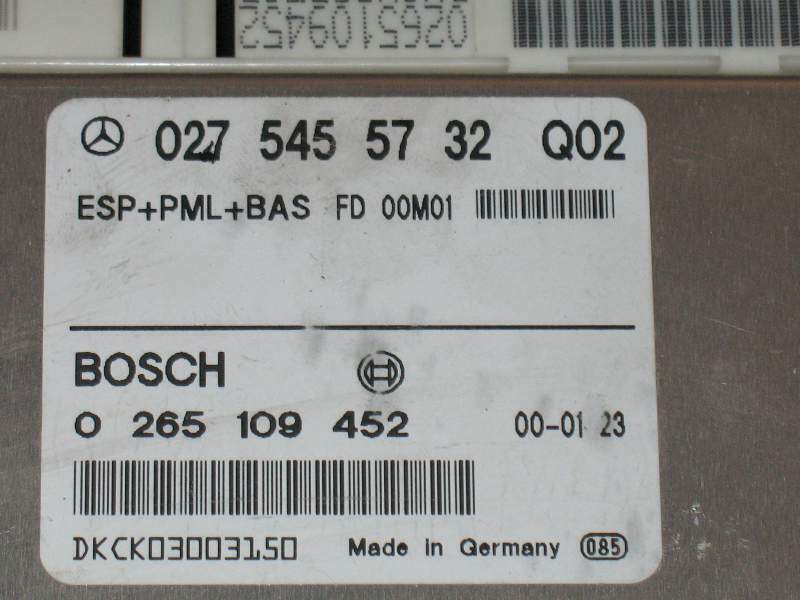 ESP + PML + BAS Mercedes-Benz A 0275455732 Bosch 0265109452