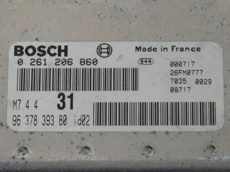 ECU CITROEN SAXO, 0261206860 0 261 206 860 9637839380 id02