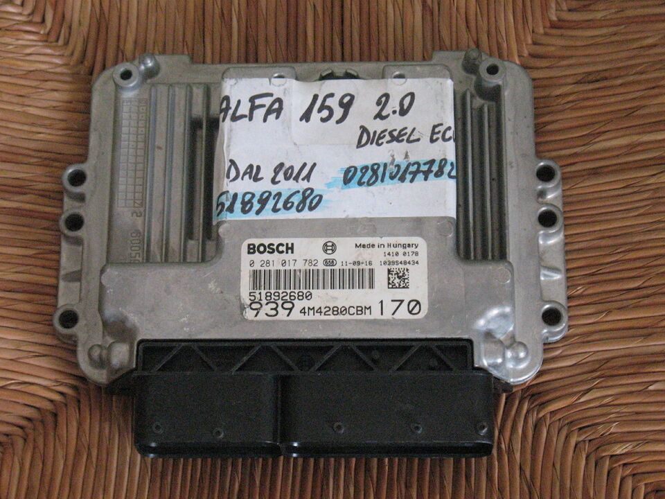 ECU Alfa 2.0 JTD 2013 Bosch EDC 16C39-6.C6 0281017782 51892680
