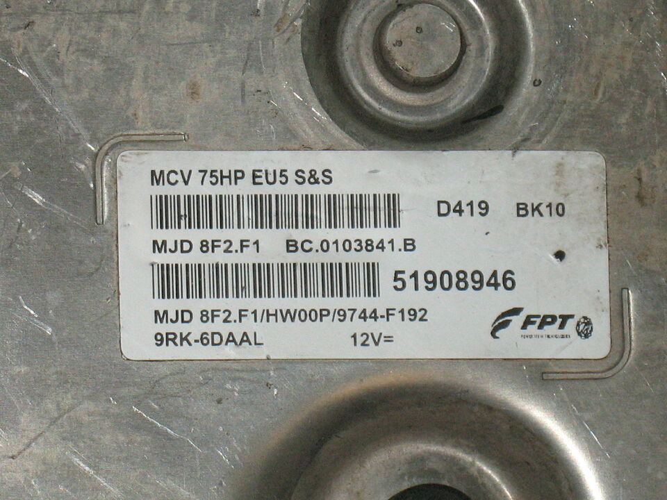 Ecu fiat fiorino nemo bipper 1.3 75hp 51908946 mjd 8f2.f1 hw00p