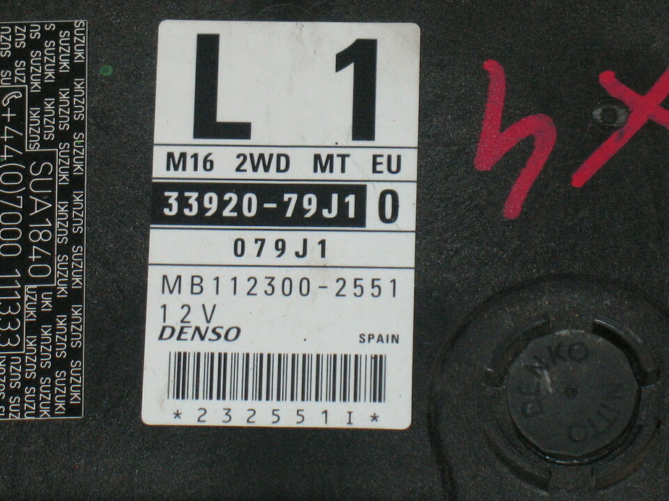 ECU Suzuki 1.6 Sx4 33920-79J1 3392079J1 Mb112300-2551