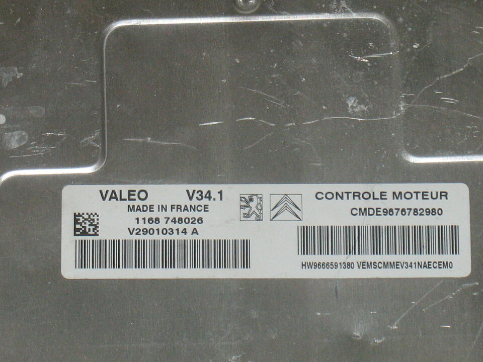 ECU CITROEN C3 1.4 V34.1 CMDE 9676782980 9676782980 HW9666591380
