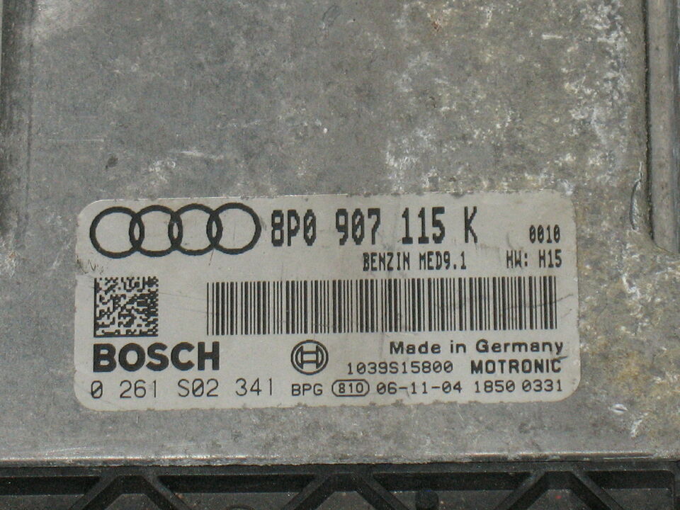 ECU AUDI 2.0 TFSI BOSCH MED9 1 0261S02341 8P0907115K