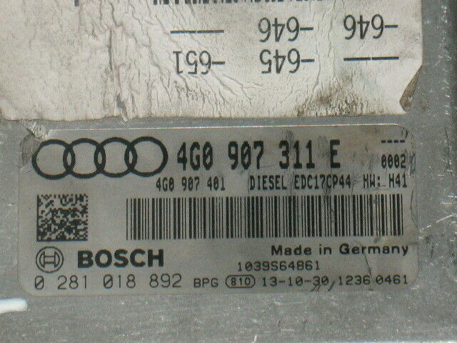 ECU AUDI A6 A7 3.0 TDI 0281018892 4G0907311E 4G0907401 EDC 17CP44-3.1