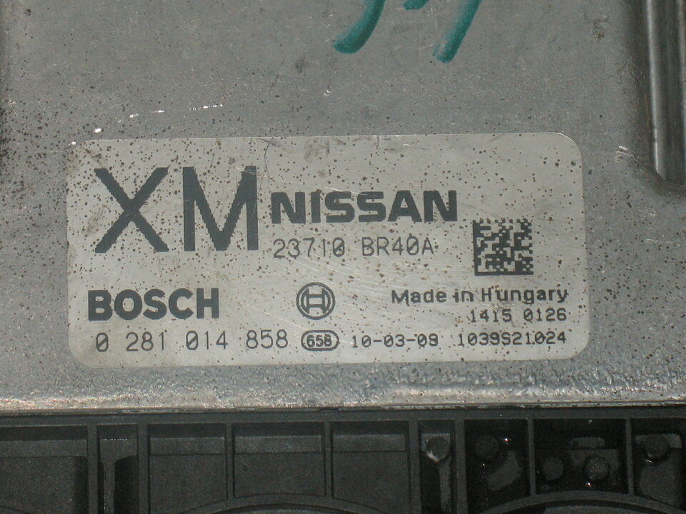 Ecu 23710BR40A nissan Qashqai 2.0 J10 bosch 0281014858 EDC16CP33