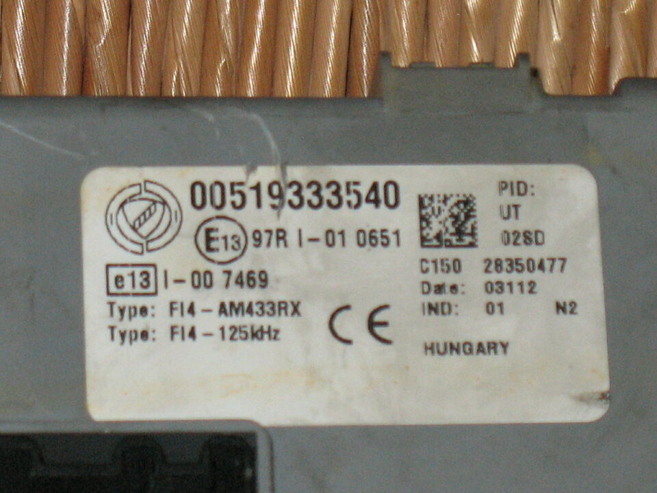 Body computer fiat panda 00519333540 519333540
