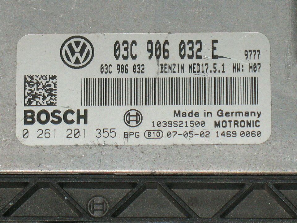 Ecu vw Jetta golf bosch 0261201355 03c906032E MED17 5.1 BMY