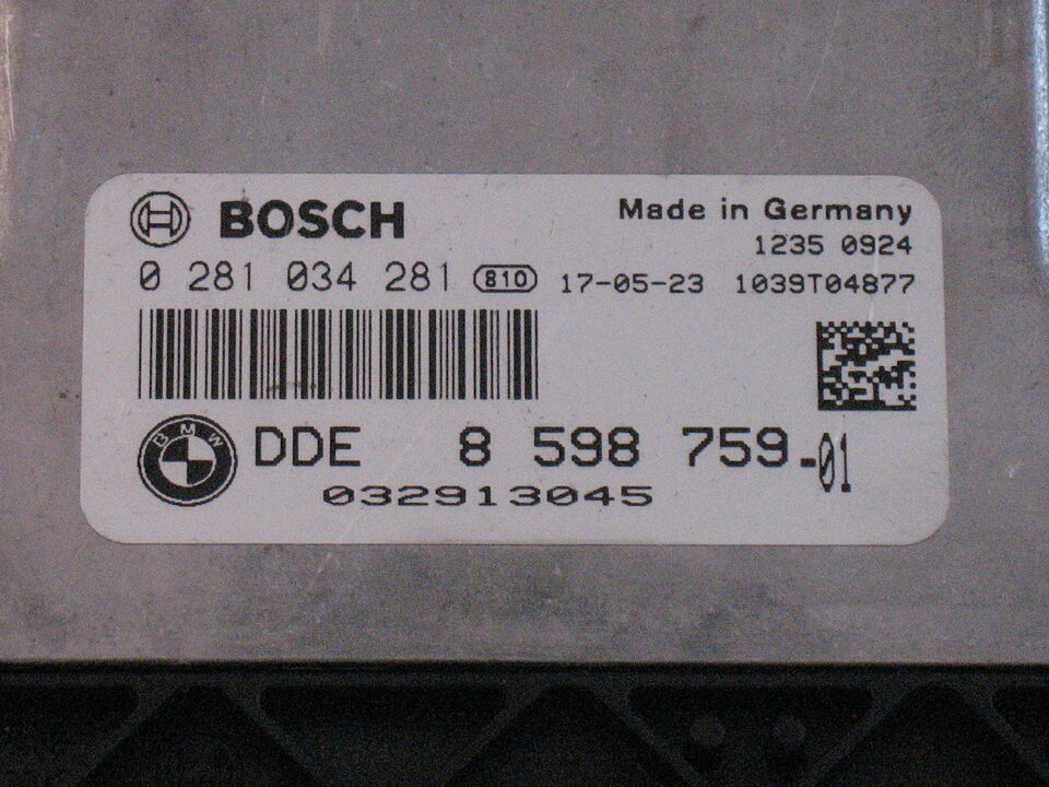 Bmw engine control unit bosch 0281034281 dde 8598759 EDC 17C50-6.58