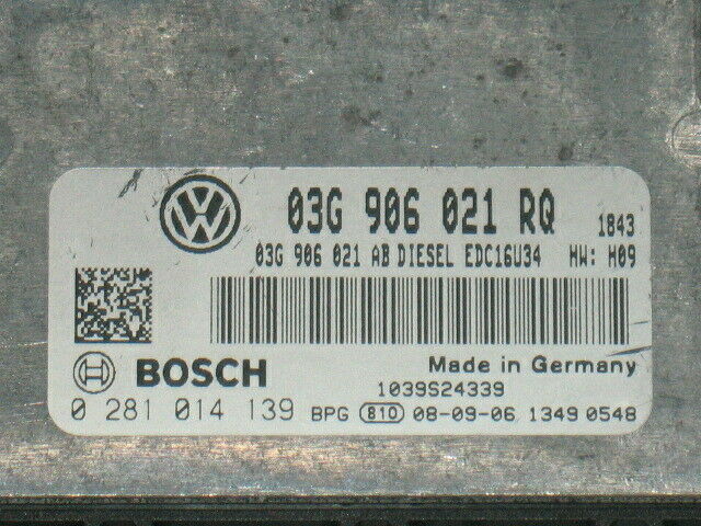 ECU VW VOLKSWAGEN PASSAT 1.9 0281014139 03G906021RQ EDC 16U34-3.42
