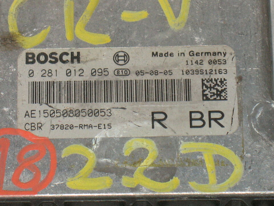 ECU 37820-RMA-E17 0281012095 Honda CR-V 2.2 140HP EDC16C7 7.21