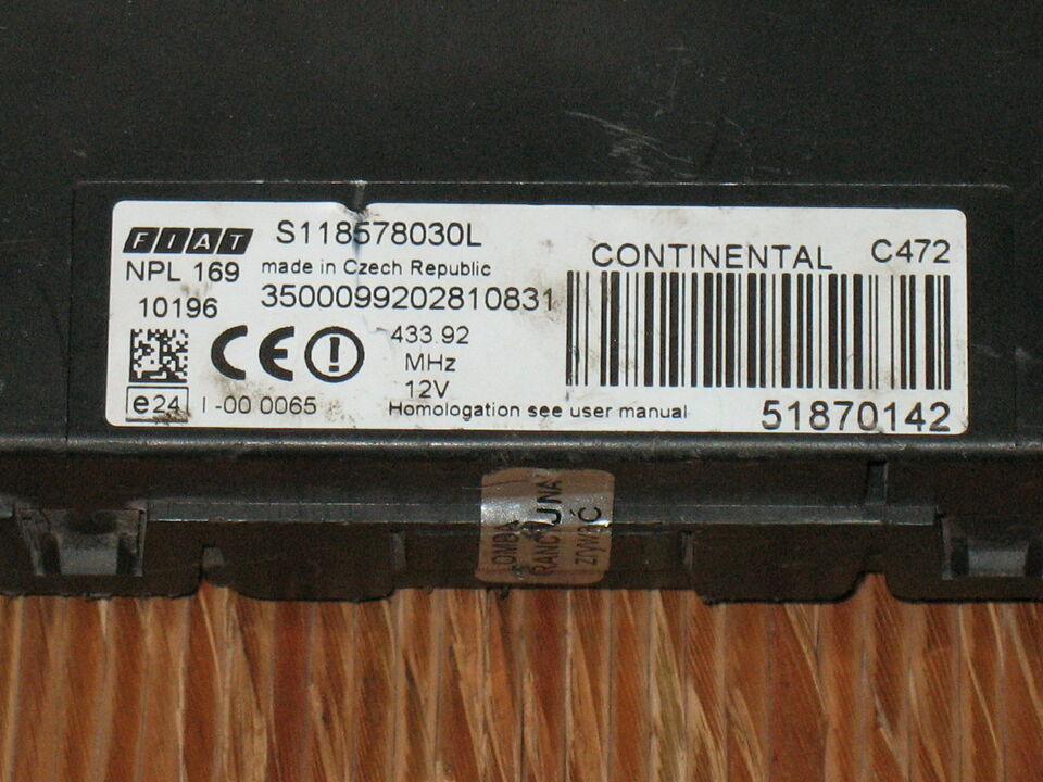 Body fusibili fiat panda Continental S118578030L 51870142