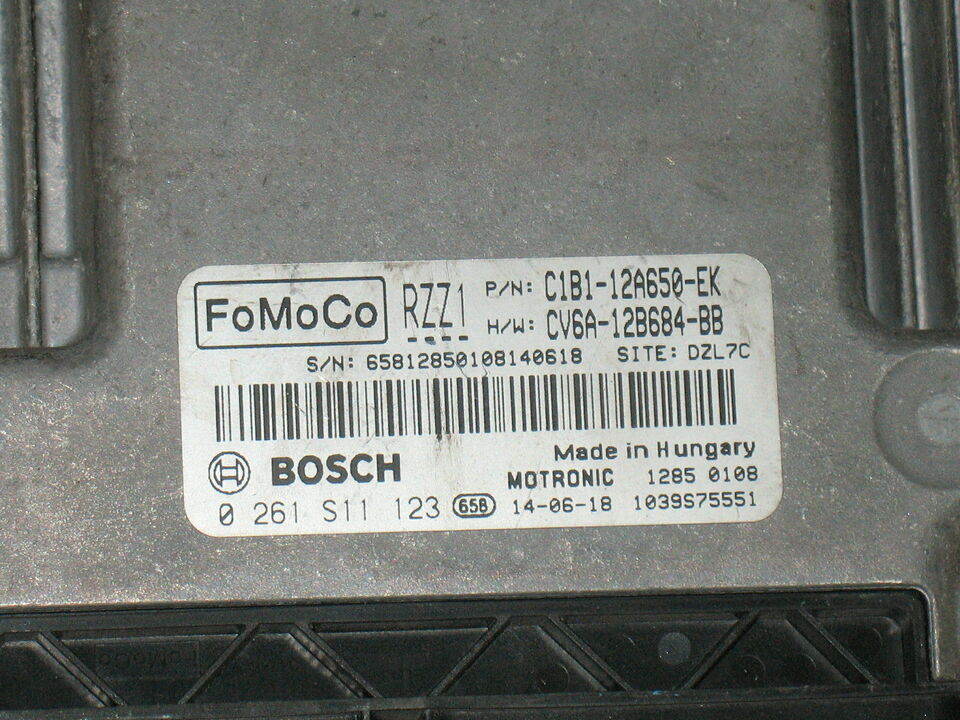 ECU FORD 0261S11123 FoMoCo RZZ11 C1B1-12A650-EK CV6A-12B684-BB MED 17.0.1