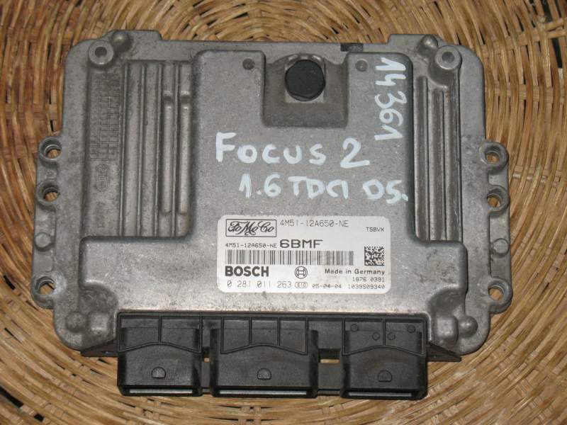 ECU FORD C-MAX 0281011263 4M51-12A650-NE 4M5112A650NE 6BMF EDC 16C3-9.18