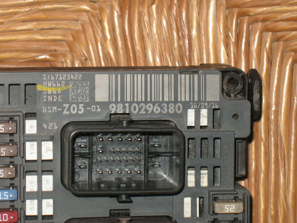 Bsm computer z05 peugeot citroen 9810296380 hw662 BSM Z05-01