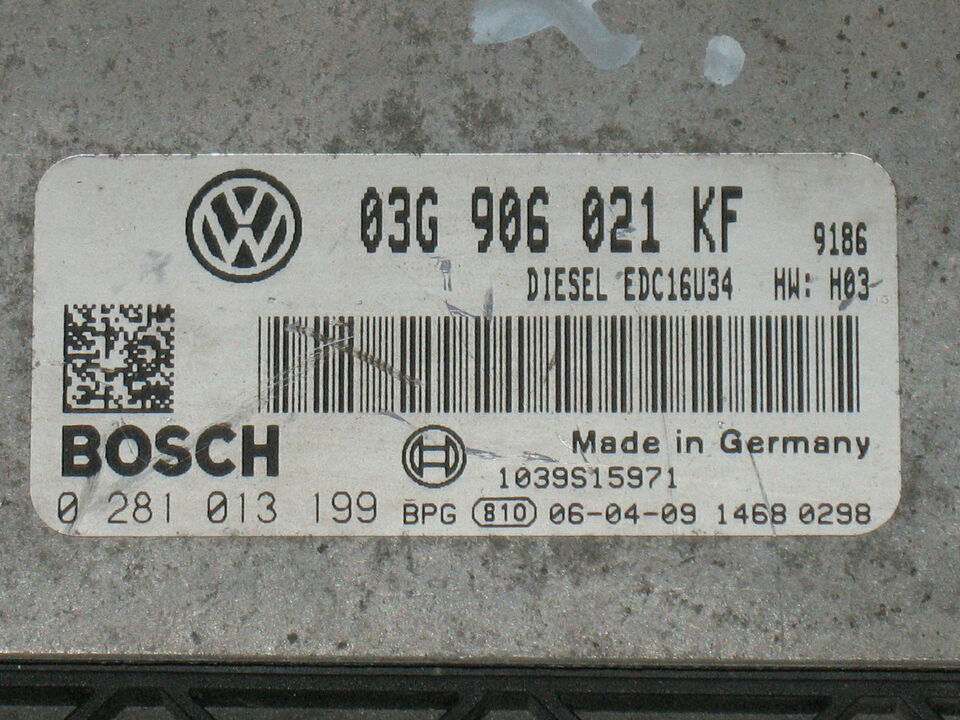 ECU VOLKSWAGEN TOURAN 0281013199 03G906021KF EDC16U34