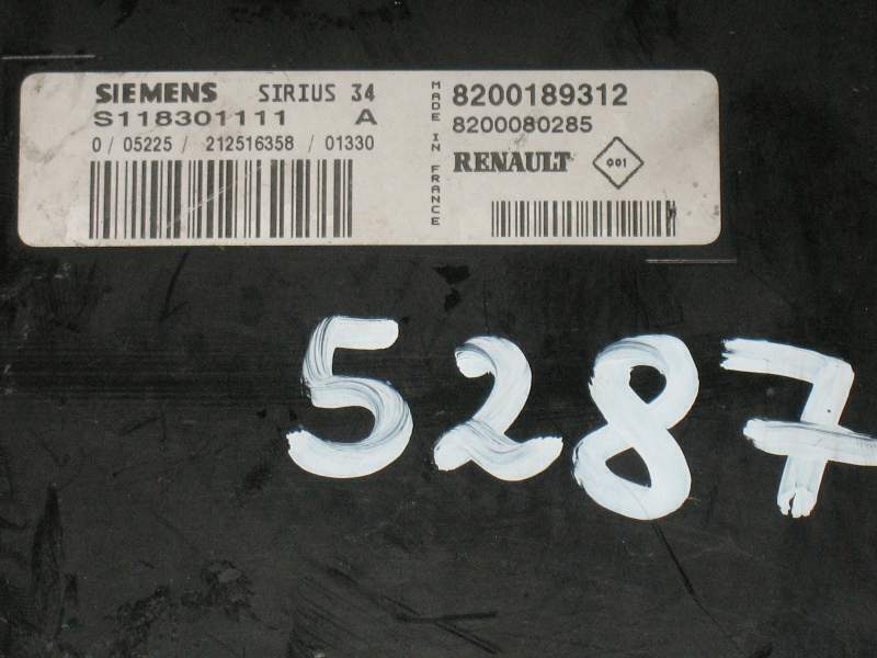 ECU RENAULT CLIO 1.4 SIEMENS S118301111A 8200189312 8200080285