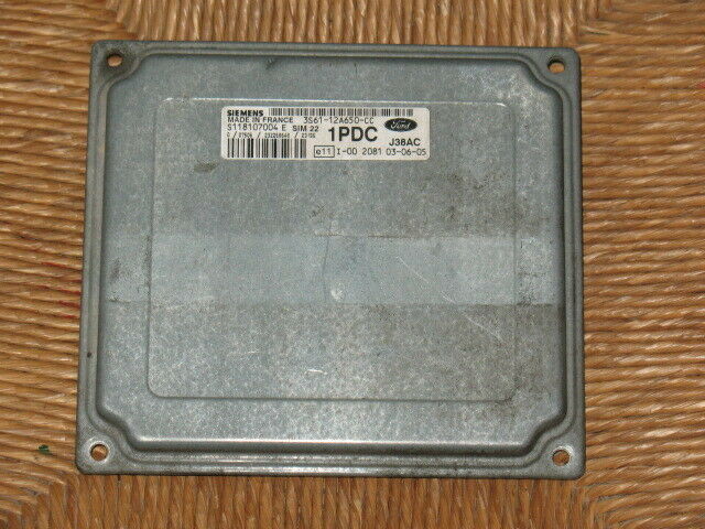 ECU FORD FIESTA MAZDA S118107004E 3S61-12A650-CC SIM 22 1PDC