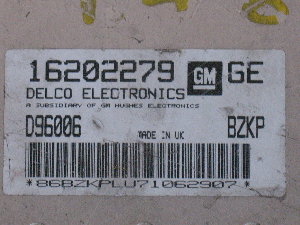 Ecu opel corsa b 1.4 16202279 ge d96006 bzkp