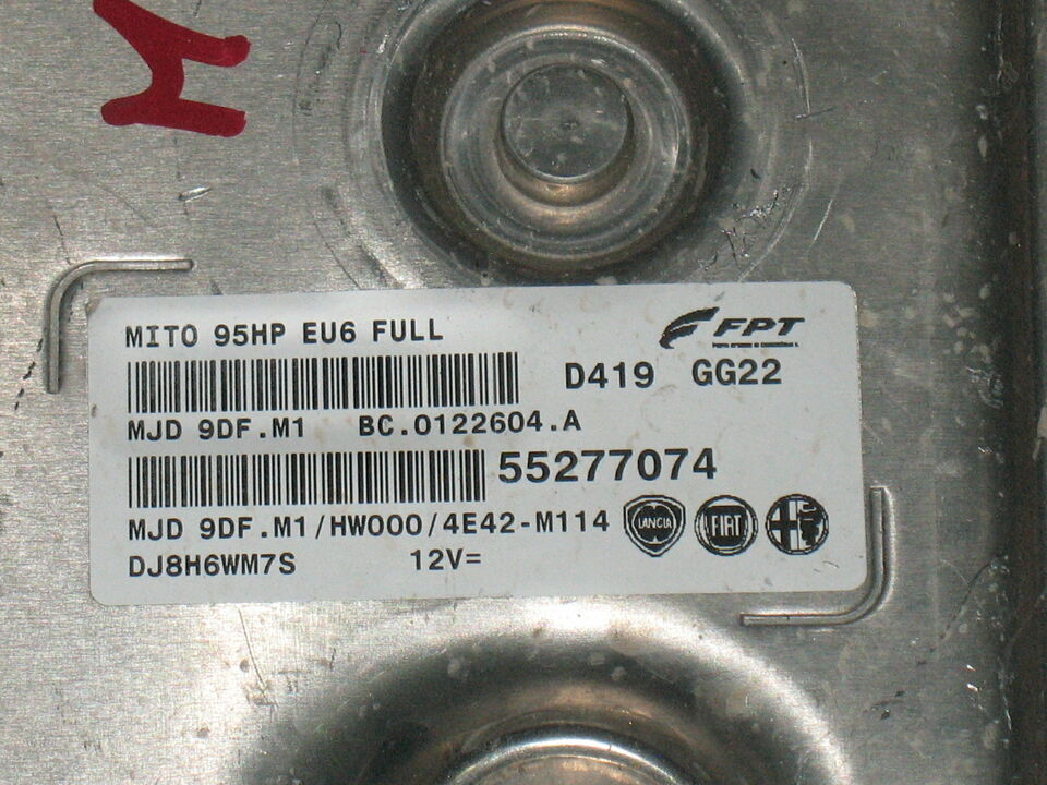 ECU CENTRALINA ALFA MITO 95HP CV 55277074 MJD 9DF.M1 HW000