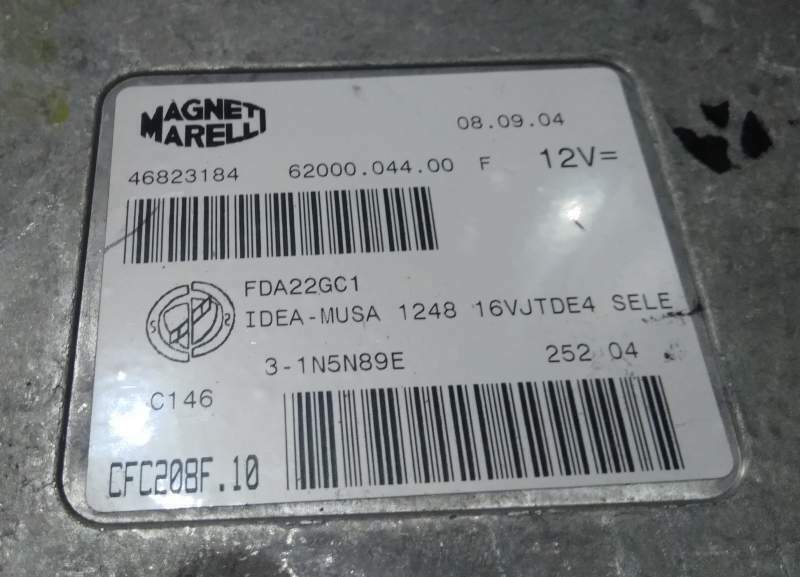 Ecu centralina idea-musa 46823184 cfc208f10 1248 16vjtde4 sele