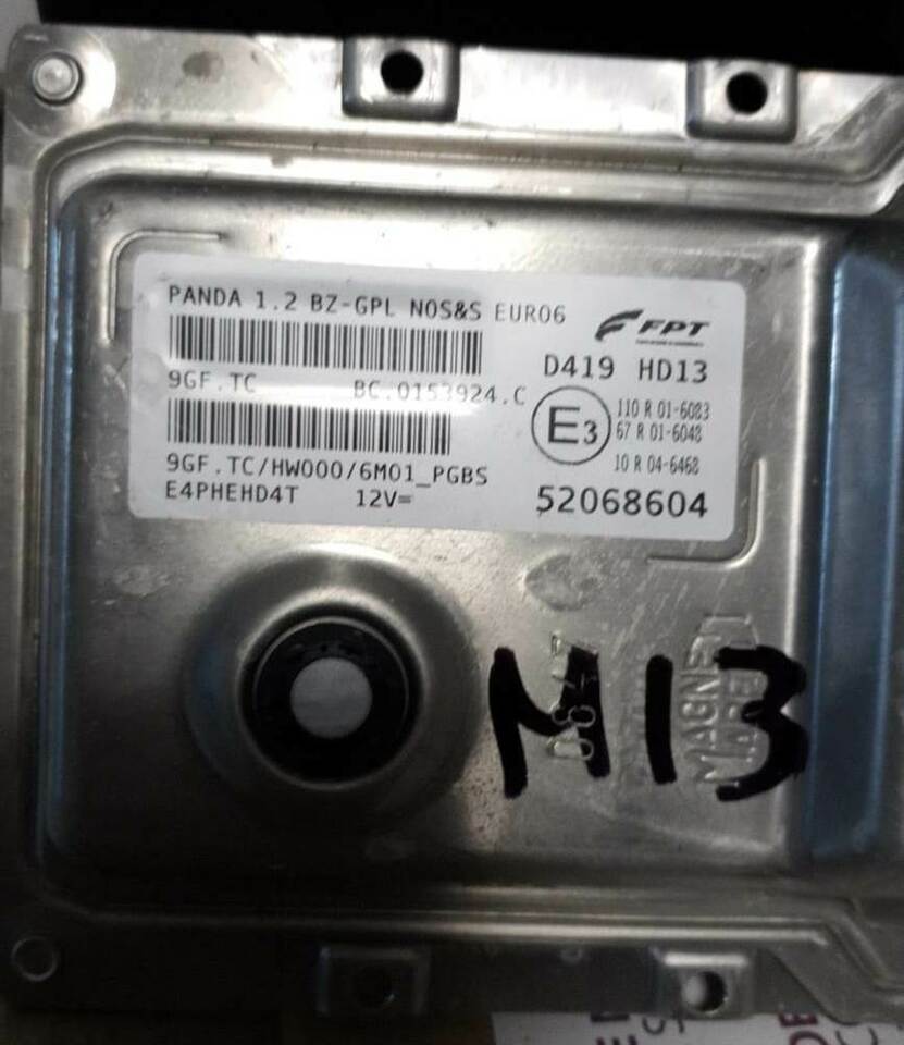 Ecu fiat panda 1.2 BZ-GPL EURO6 FPT 52068604 9GF.TC HW000 9GF