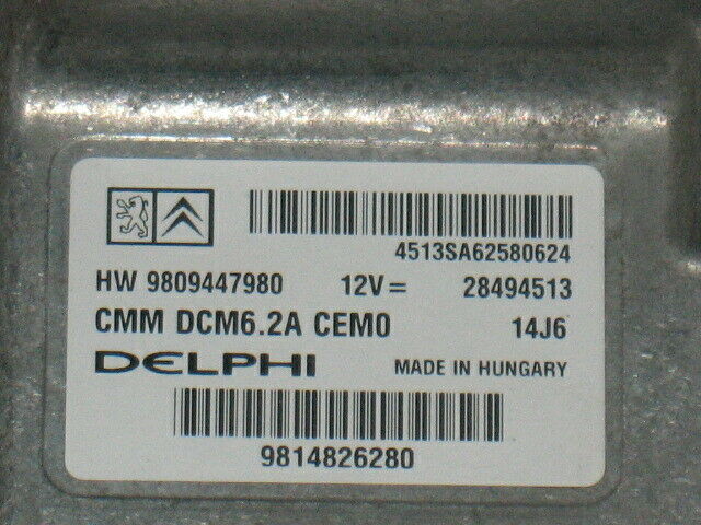 ECU CITROEN PEUGEOT 2.0 9809447980 28494513 DCM6.2A 9814826280