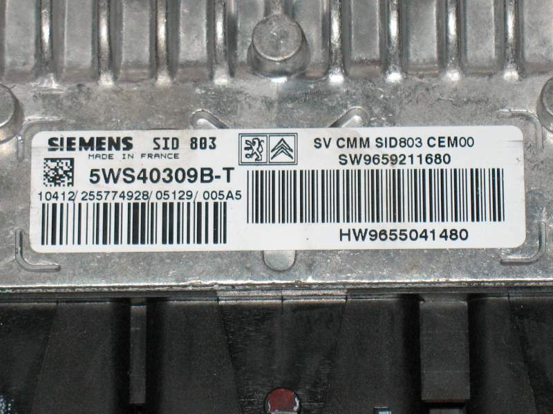 ECU CITROEN PEUGEOT SID803 5WS40309B-T 5WS40309BT SW9659211680