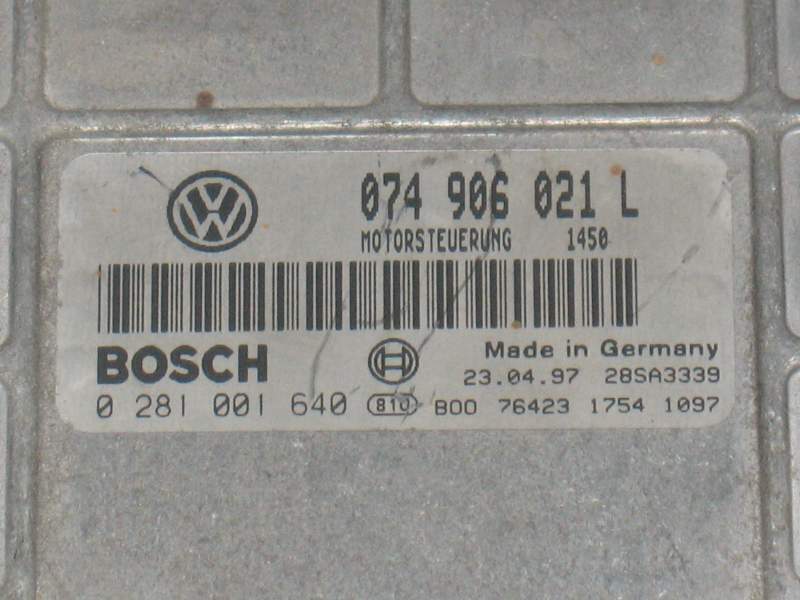 ECU VW TRANSPORTER T4 2.5TDI ACV 102HP 0281001640 074906021L