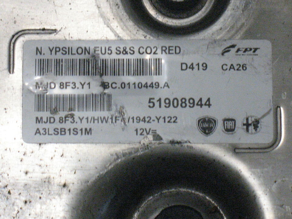 ECU FPT Lancia Ypsilon 1.3 MJET MJD8F3.Y1 51908944 HW1FC