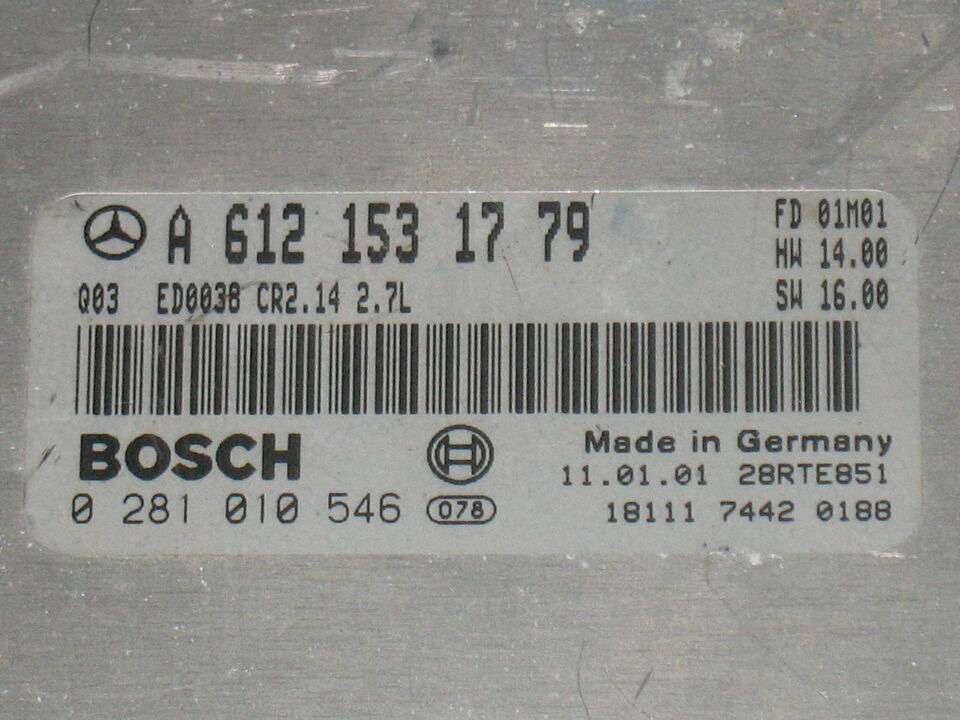 ECU MERCEDES ML 2.7 CDI BOSCH 0281010546 A6121531779 CR2.14