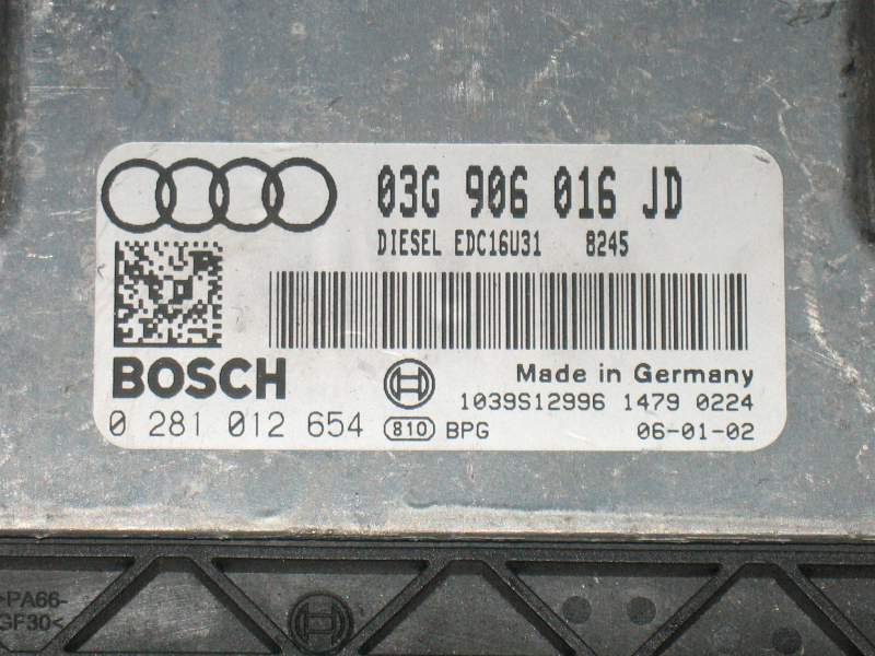 ECU AUDI A4 2.0 TDI BRE 03G906016JD EDC16U31 0281012654
