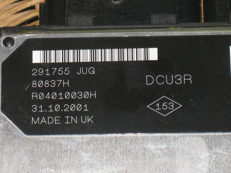 ECU RENAULT KANGOO 1.9 LUCAS R04010030H 8200150542 DCU3R