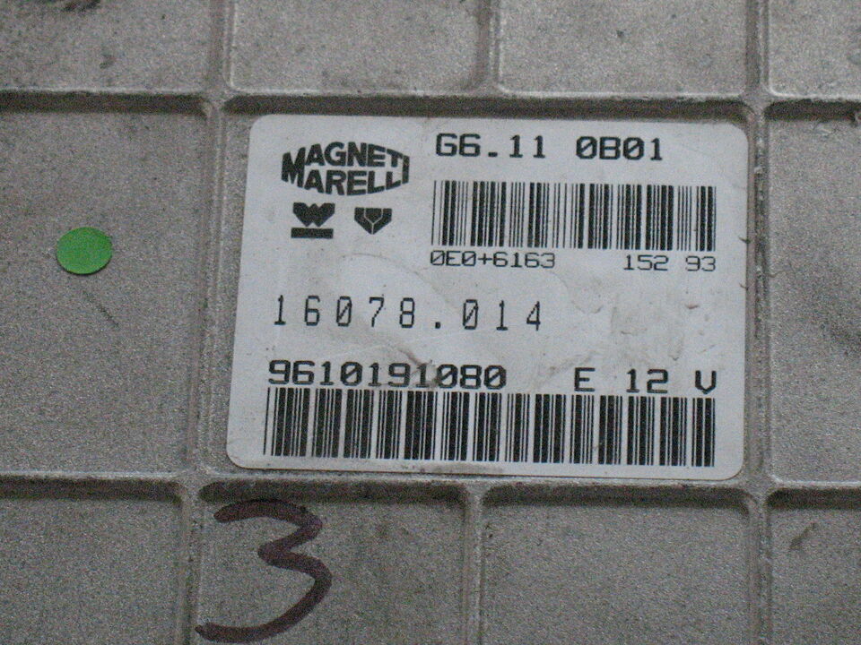 ECU CENTRALINA MOTORE PEUGEOT 106 G6.110B01 9610191080 G6.110B01