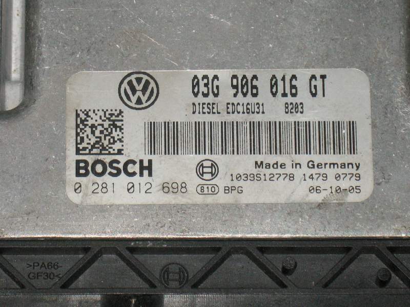 ECU SKODA SUPERB 2.0 BOSCH 0281012698 03G906016GT