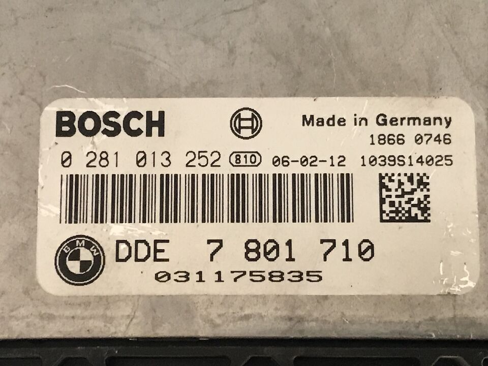 ECU BMW SERIE 1 3 120D 320D 0281013252 EDC16C35 DDE 7801710