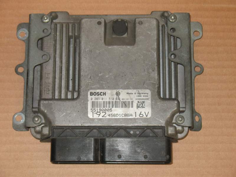 ECU FIAT STILO 1.9 JTD BOSCH 0281011510, 55190005, 192