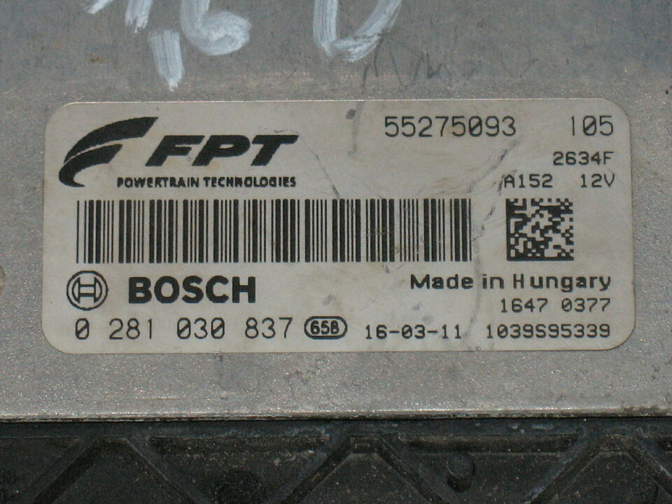 ECU Fiat Doblo 2016 BOSCH 0281030837 FPT 55259270 EDC 17C49-3.52