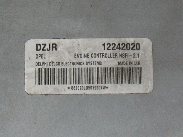 Ecu opel astra zafira delphi 12242020 DZJR dxmj hsfi-2.1 Z16XE