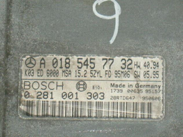ECU MERCEDES SPRINTER 2.9 TDI 0281001303 A0185457732 HW40.94