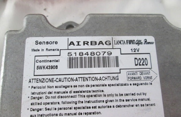 Ecu Airbag Lancia Fiat Alfa Romeo 51848079 Continental 5WK43908