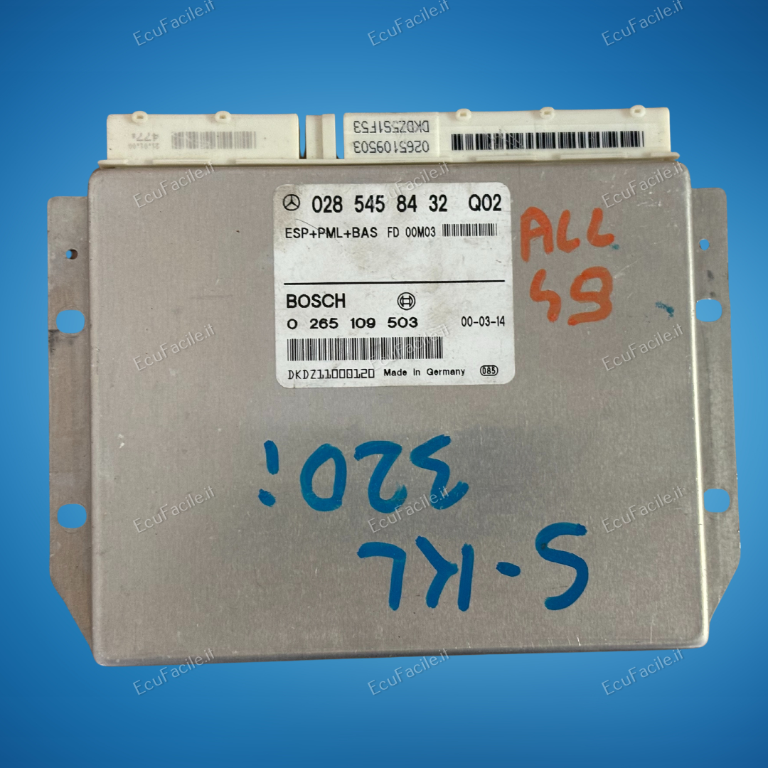 ECU CENTRALINA ESP PML BAS MERCEDES 0265109503 0285458432 Q02 0 265 109 503