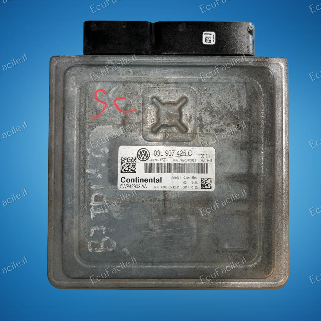 Ecu volkswagen passat 1.6 tdi continental 5wp42902aa 03L907425C PCR2.1