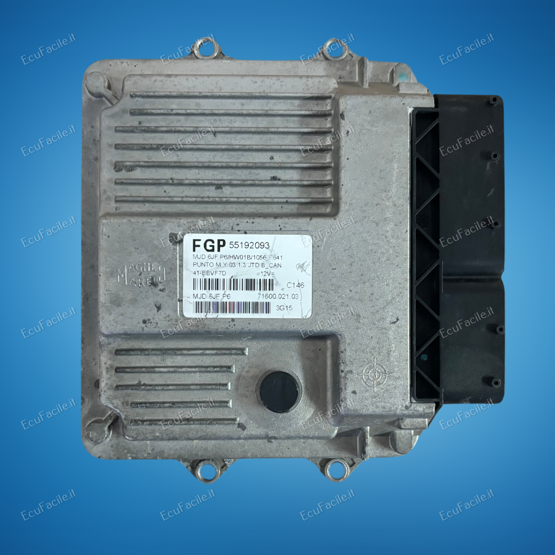 Ecu fiat punto 1.3 55192093 mjd 6jf.p6 hw01b MJD 6JFP6 MJD6JFP6