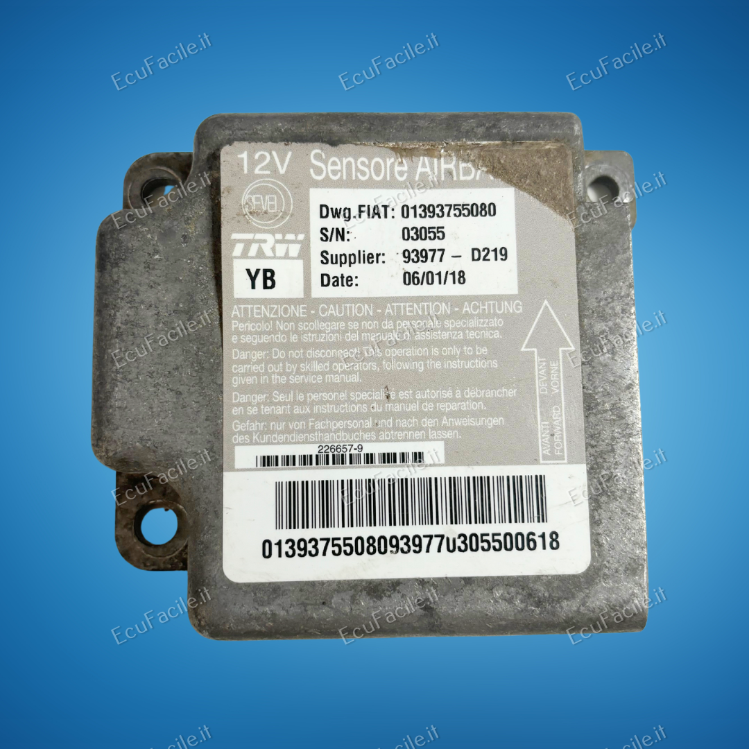 CENTRALINA AIRBAG FIAT DUCATO 01393755080 93977-D219