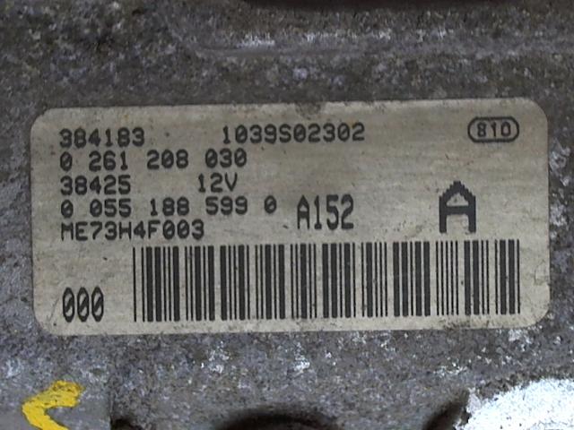 ECU Fiat Punto 1.2 BOSCH 0261208030, ME73H4F003, 055188599