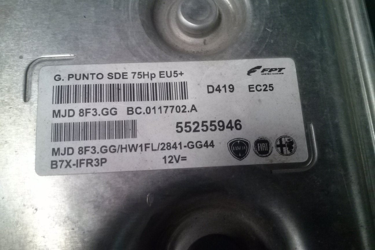 Ecu 55261325 FİAT PUNTO EVO 1.3 MULTİJET MJD 8F3.GG HW1FL 55255946