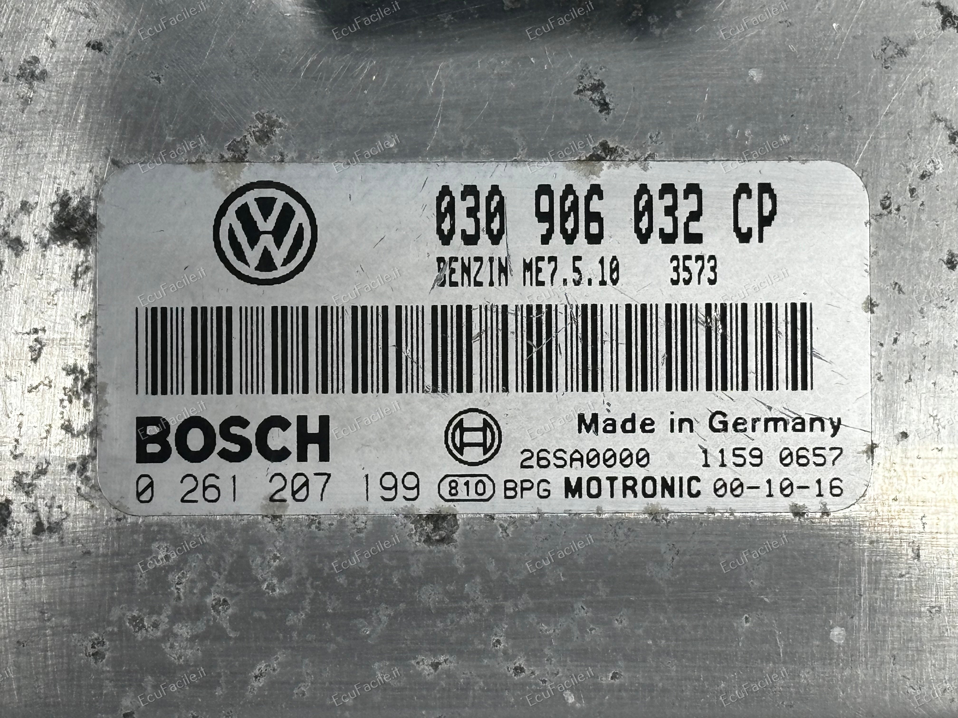 ECU VW LUPO 1.0 AUC 030906032CP 0261207199 ME7 5.10