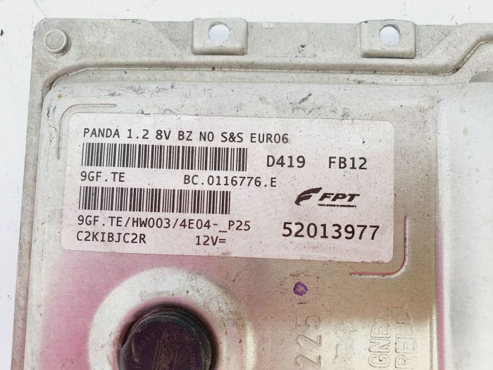 Ecu fiat panda 1.2 8v benzina marelli 52013977 9GF.TE EURO 6