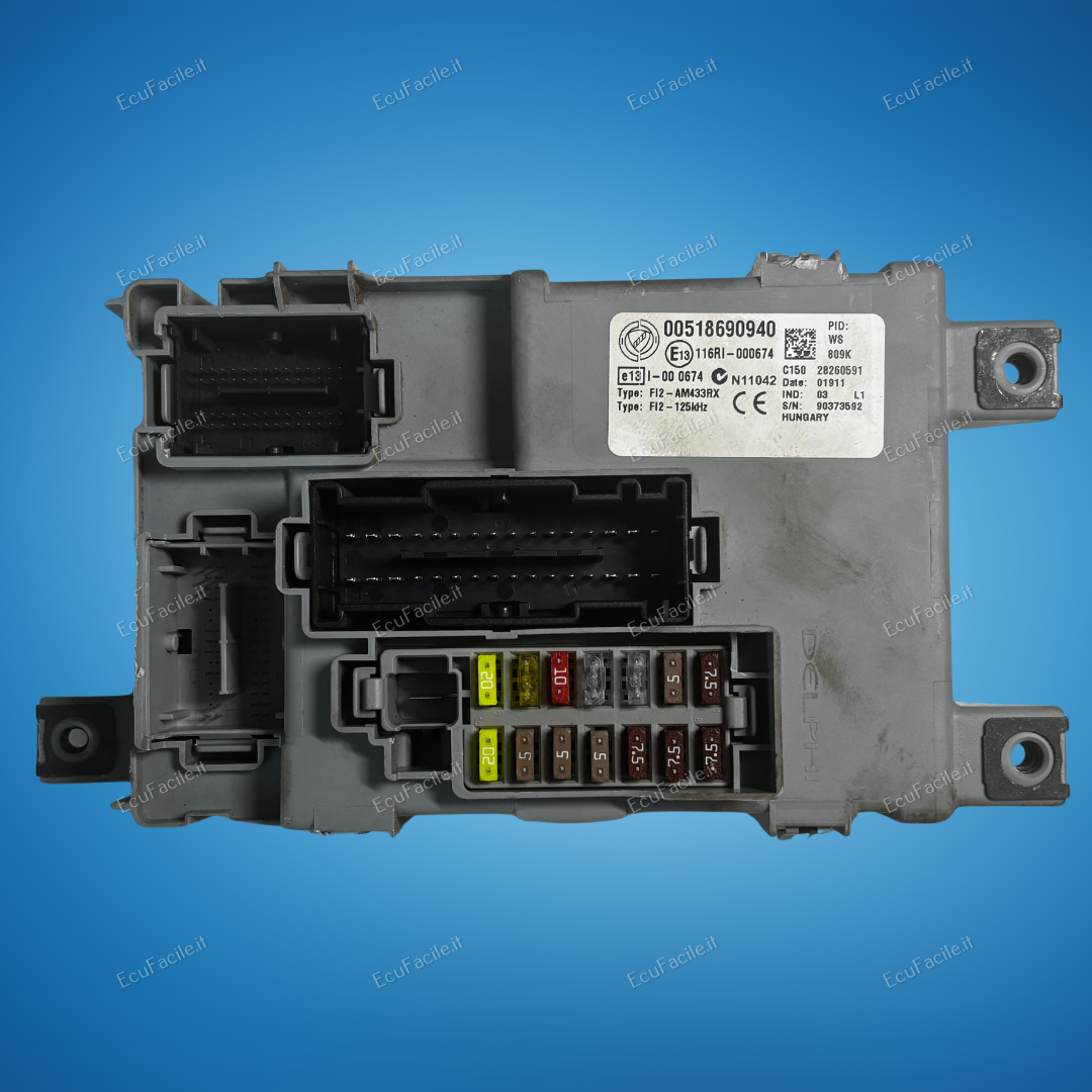 Ecu body computer fiat g punto evo 1.2 00518690940 518690940 BSI