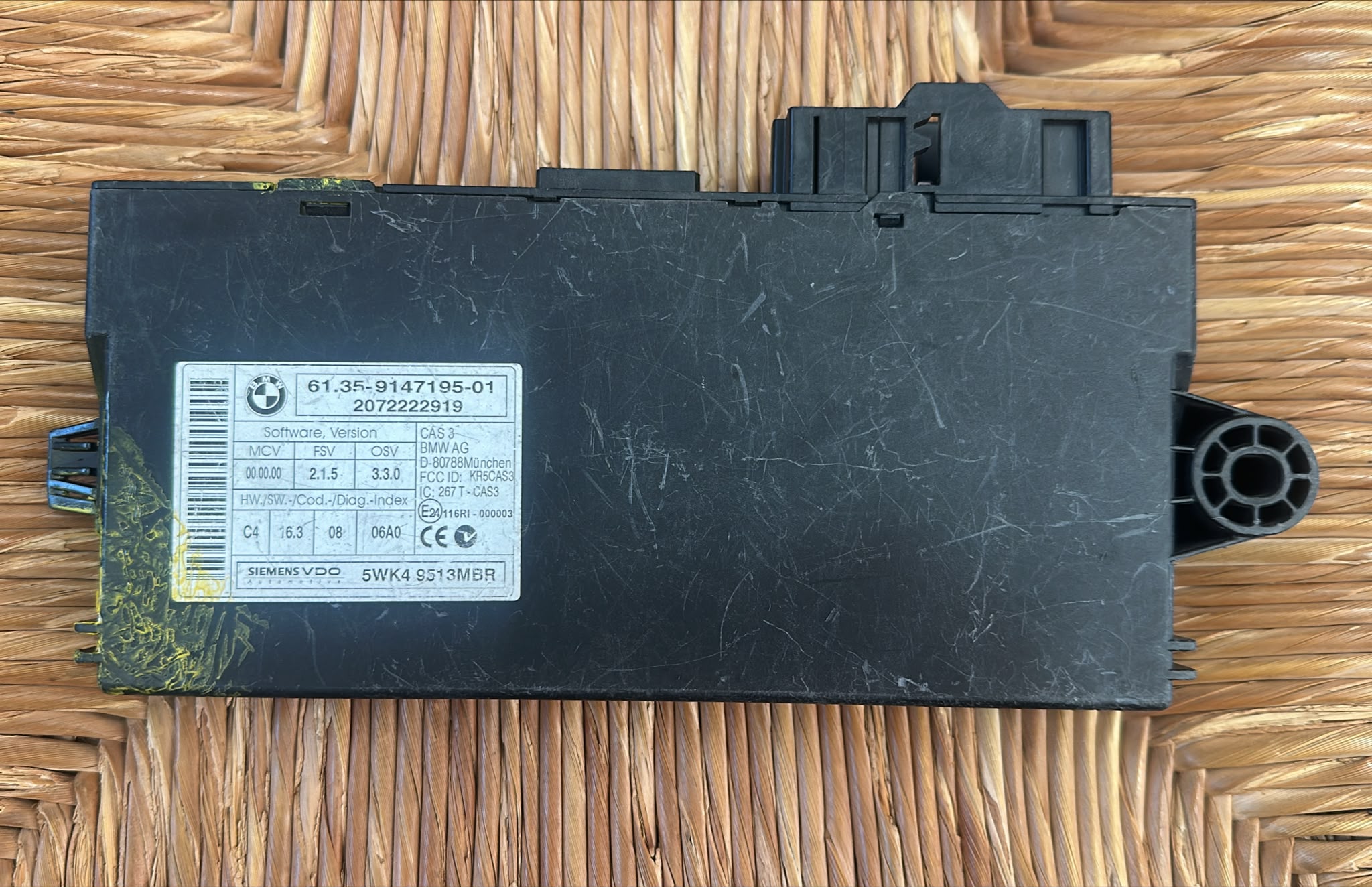 CAS BMW AG 61.35-9147195-01 2072222919 5WK4 9513MBR HW C4